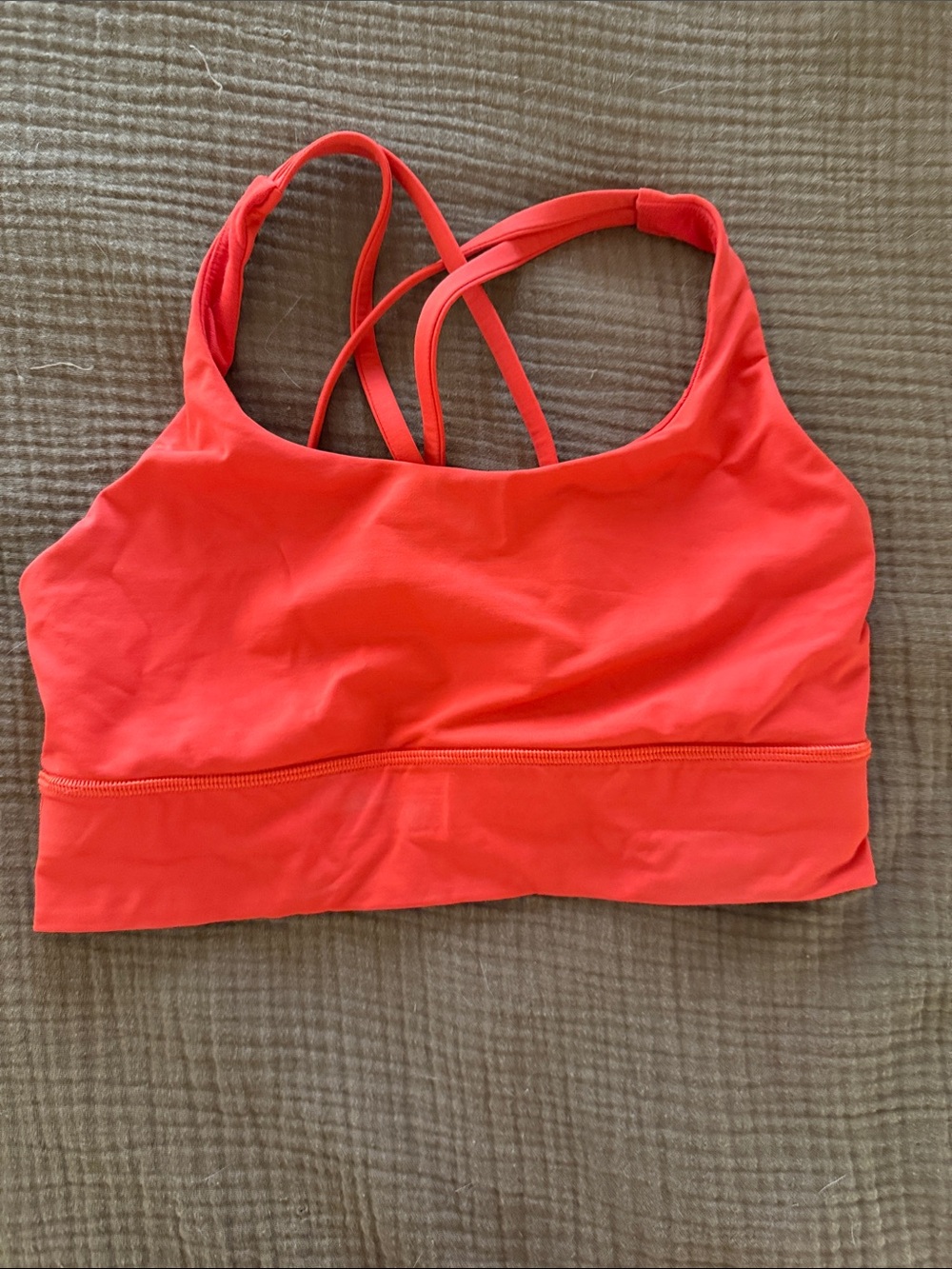 lululemon athletica Coral Red Strappy  Top